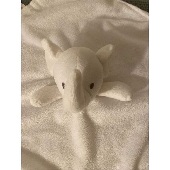 Nuby White Elephant Lovey Blankie Secruity Blanket - Picture 3 of 5